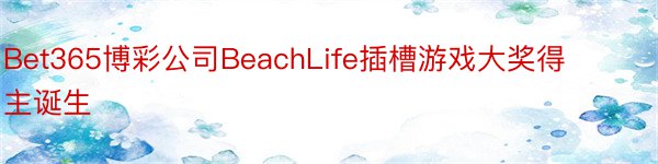 Bet365博彩公司BeachLife插槽游戏大奖得主诞生